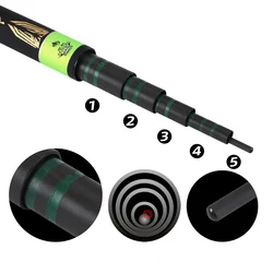 Caña de pescar FISHINGFANS de carbono ultraligera para carpa