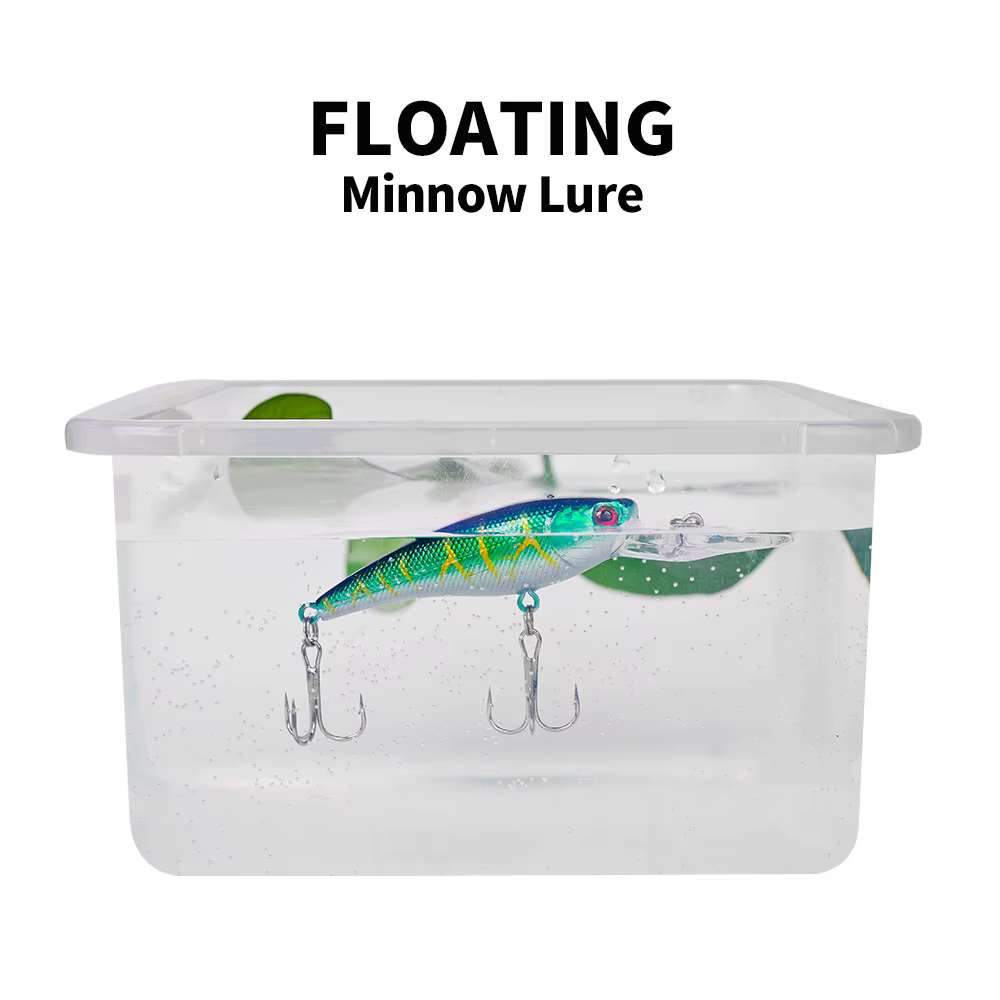 Señuelo Minnow Crankbait con ojos 3D para perca, lucio y carpa