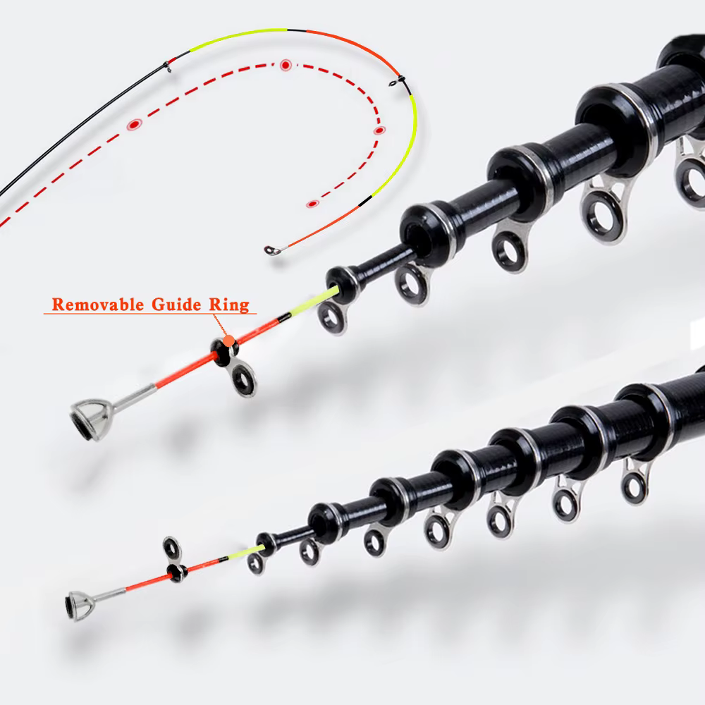 Caña de pescar giratoria carbono para surfcasting profesional - imagen 3