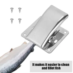 Abrazadera de limpieza de pescado inoxidable con tornillos
