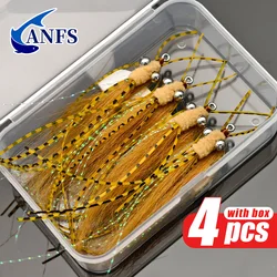 Moscas húmedas atadas a mano ANFS en caja – para pesca con mosca
