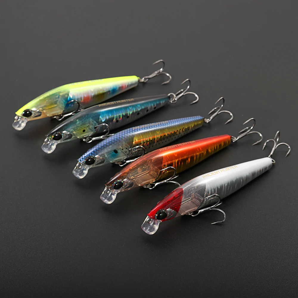 Señuelo minnow flotante en posición de reposo