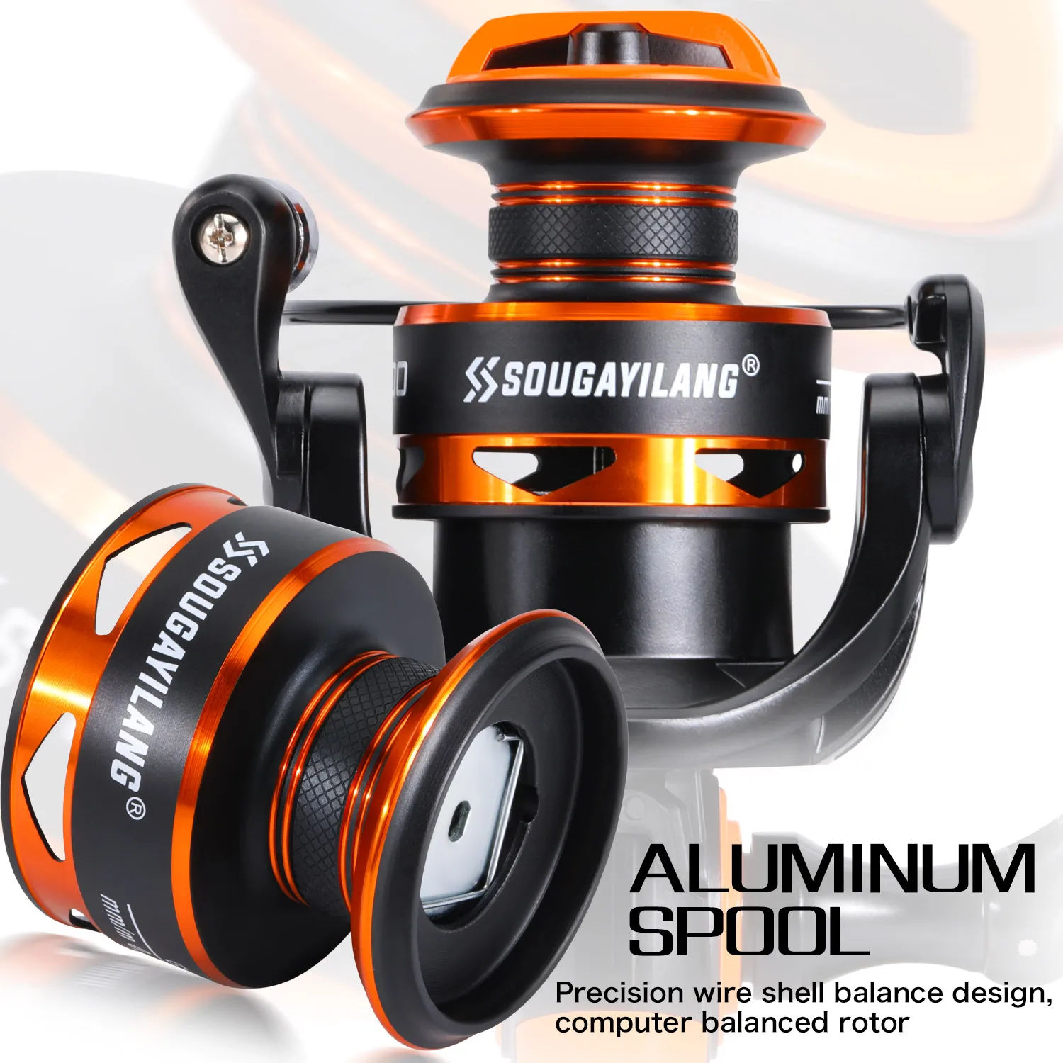 Carrete giratorio Sougayilang Max Drag 28lb para lubina - imagen 2