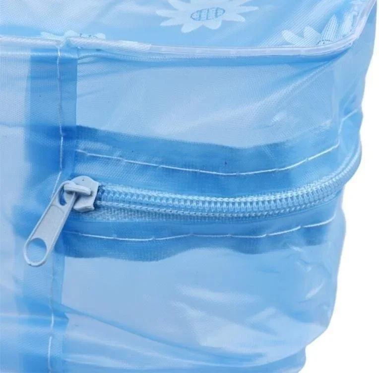 Bolsa de maquillaje portátil color sólido ligera para viaje organizador - imagen 3