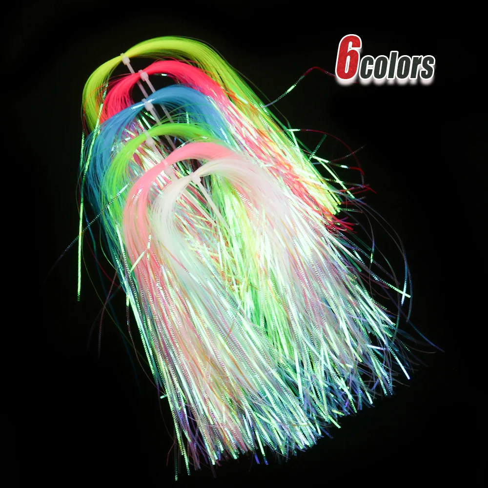 Flash corrugado Gliss N Glow iridiscente para Minnow Streamer - imagen 2
