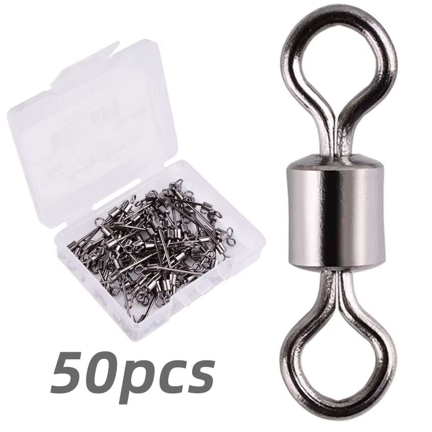 Conectores giratorios de anillo sólido para señuelos – 11 tallas