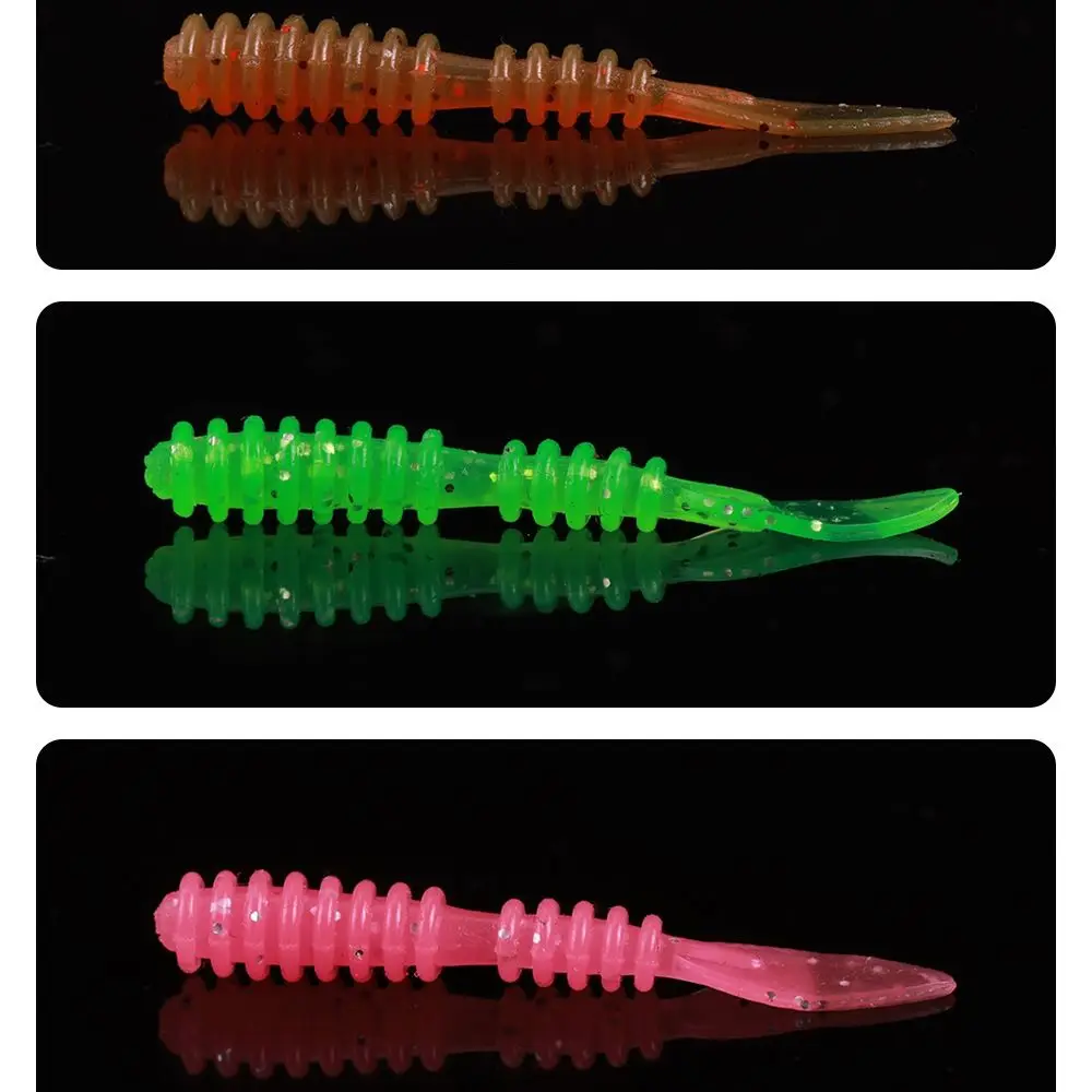 Señuelos blandos Minnow flotantes de PVC para pesca de invierno - imagen 3