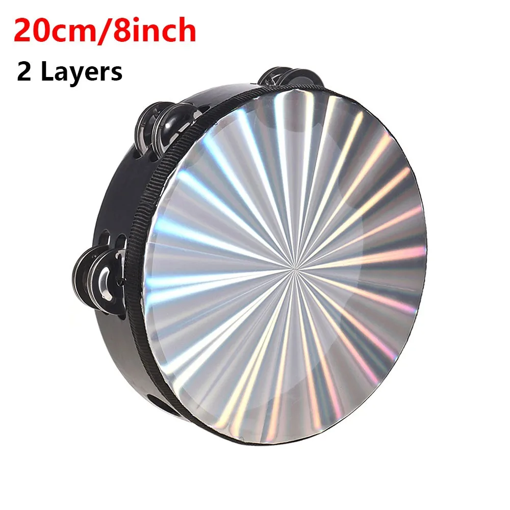 Tamborina señuelo con cabeza reflectante de madera y doble cascabeles