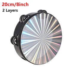 Tamborina señuelo con cabeza reflectante de madera y doble cascabeles