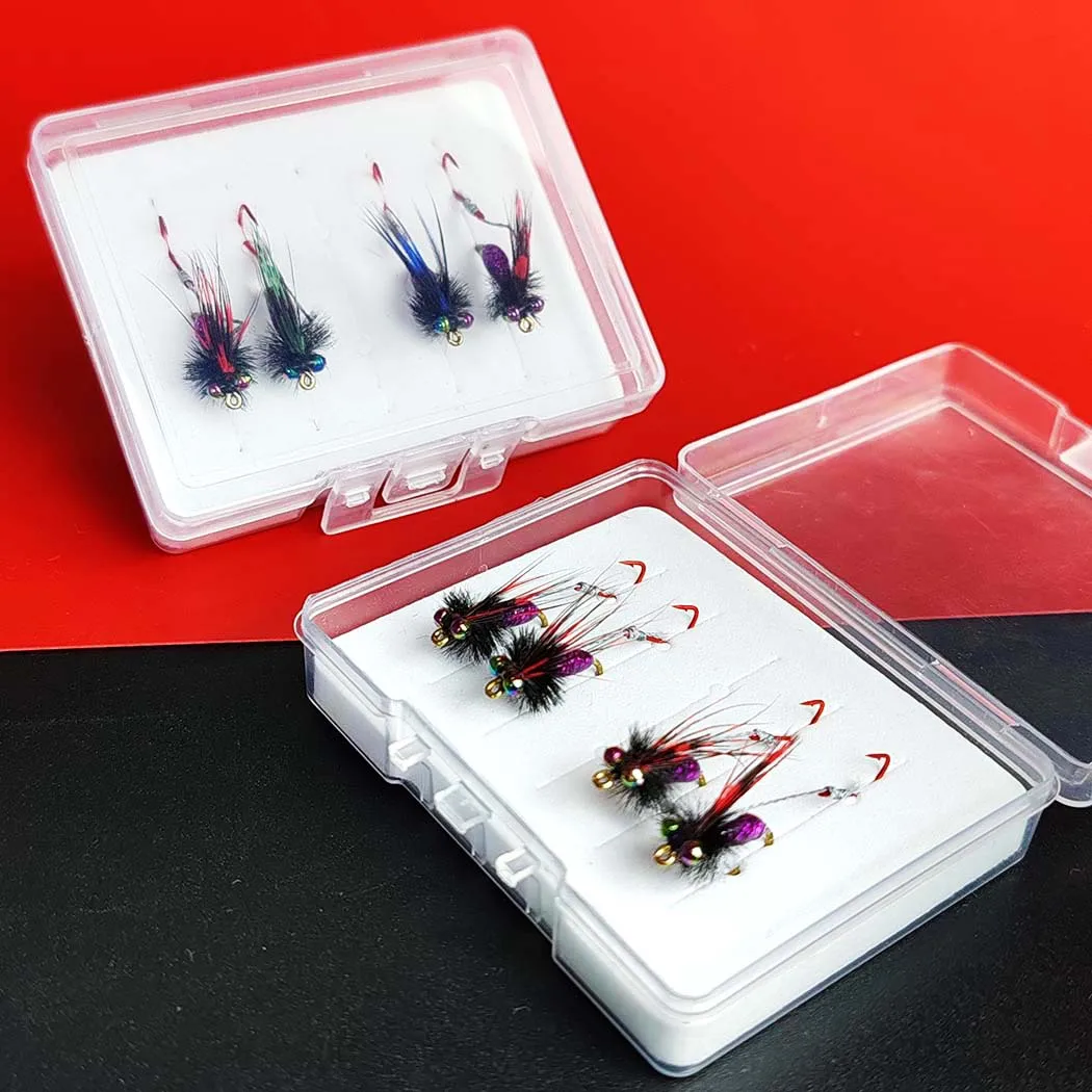 Moscas secas antimosquitos de doble gancho para trucha y lubina - imagen 4