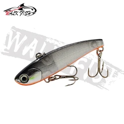 Señuelo VIB Walk Fish negro de silicona vibrante para fondo