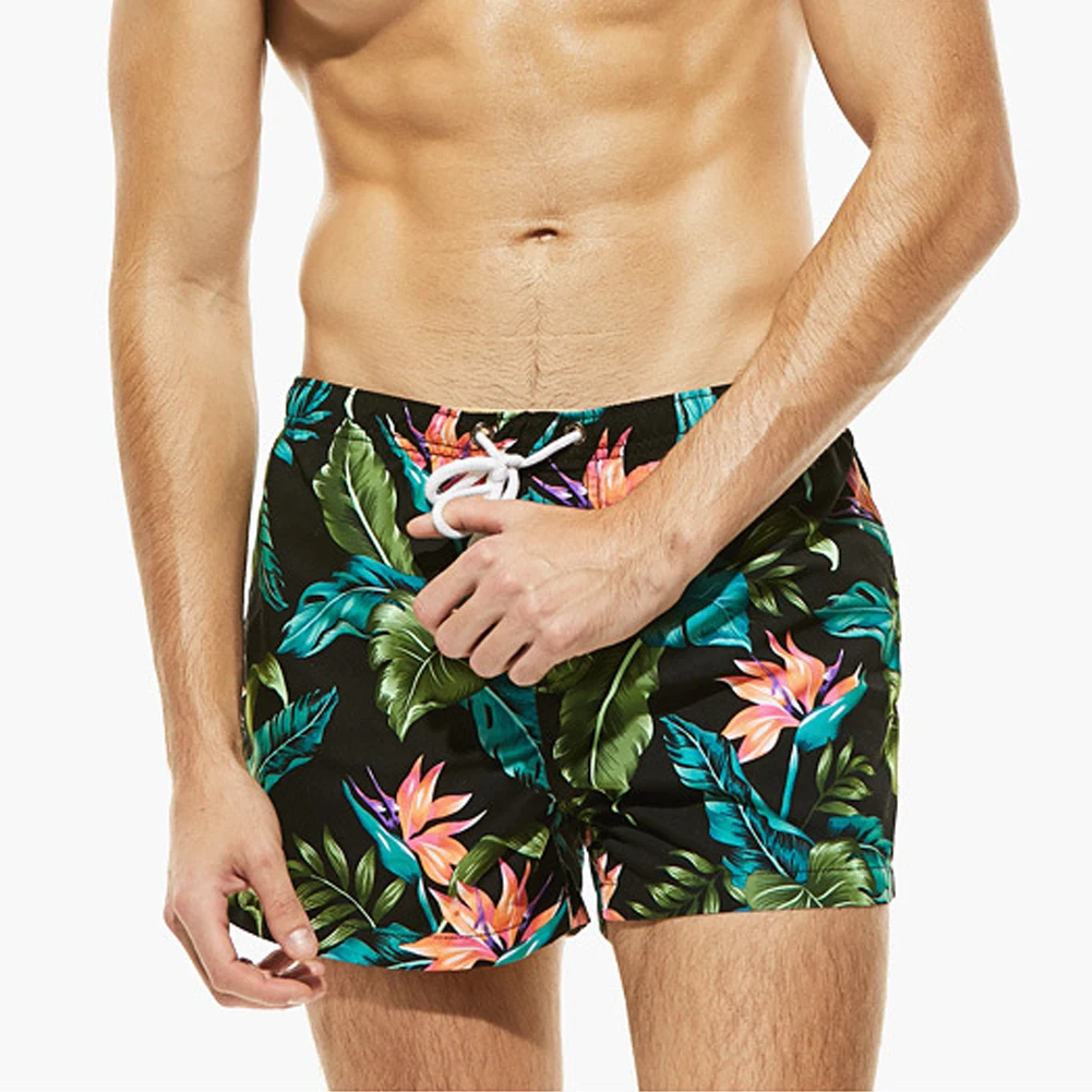 Pantalones cortos de baño deportivos de malla fina con cordón - imagen 2