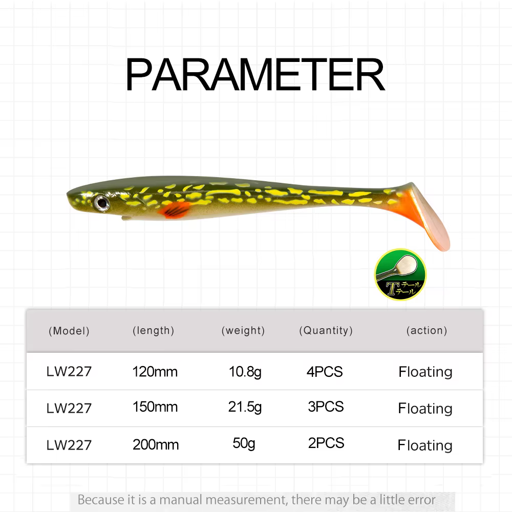 Hunthouse Swimbait LW227 para Lucio – Cola en T