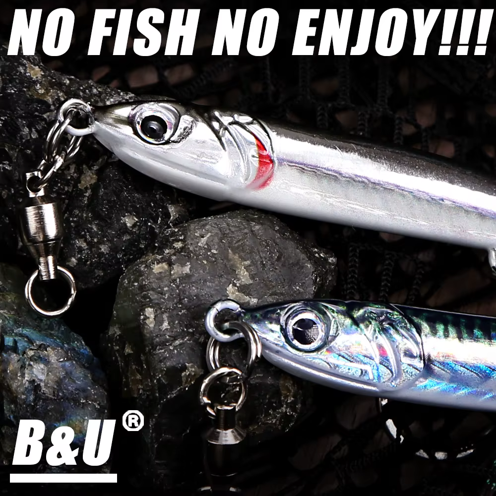 Señuelo Cuchara Metal B & U 3D S – Hundimiento rápido vertical salada - imagen 4