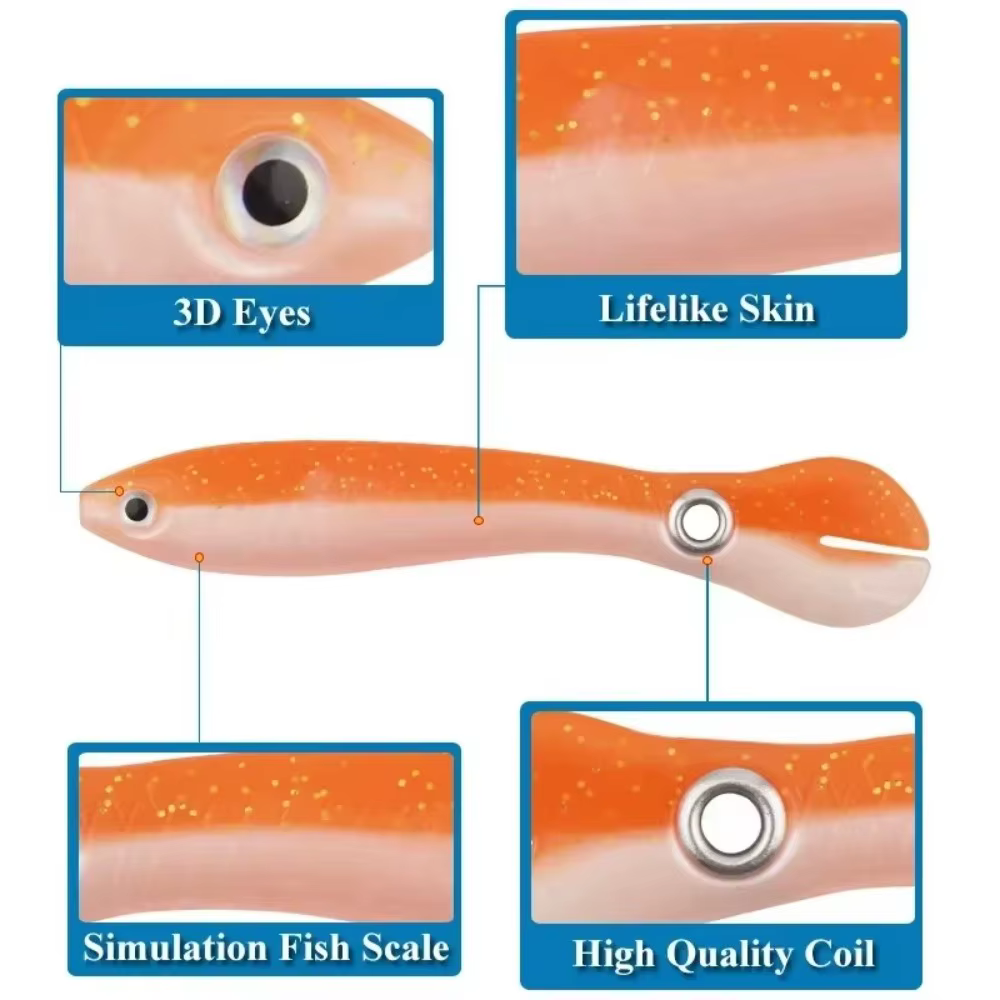 Señuelo de Silicona Biónico Loach con Rattler – Para Lubina y Pesca Marítima - imagen 3
