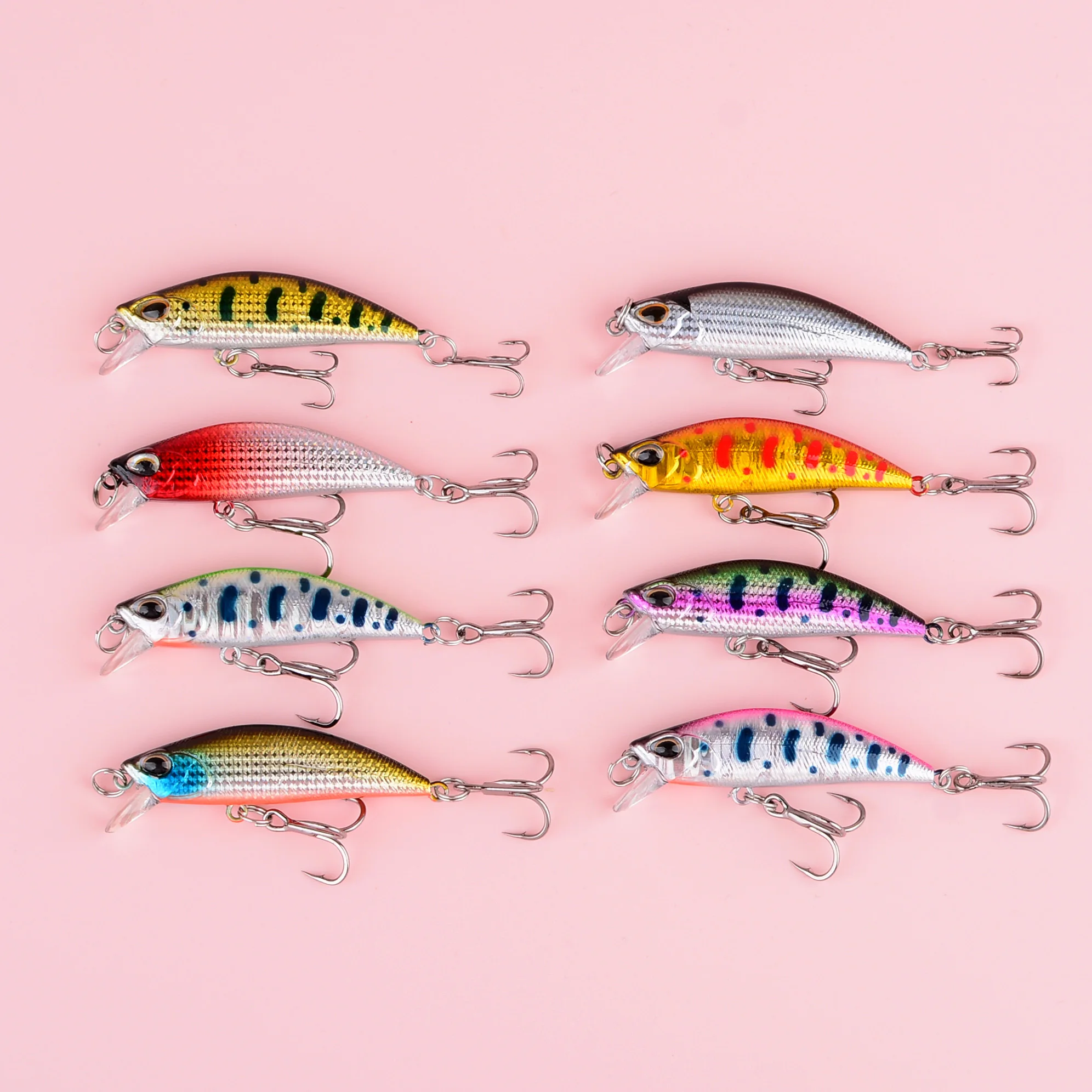 Señuelo Wobler Minnow de ojos 3D, plástico duro y acción tipo jig - imagen 3