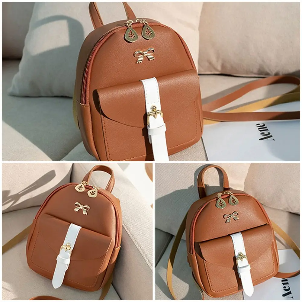 Mochila de pesca ligera de cuero PU con lazo y bandolera - imagen 2