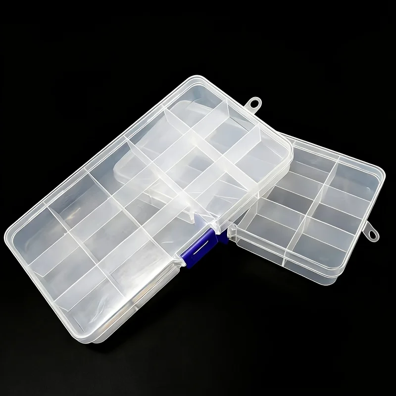 Cajas cuadradas para organizar señuelos de pesca