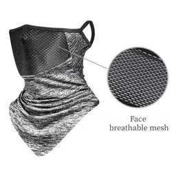 Pañuelo de seda helada para ciclismo con protección UV y antipolvo