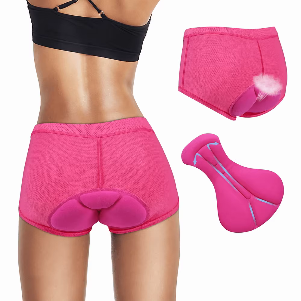 Pantalones cortos de ciclismo transpirables 3D que absorben el sudor