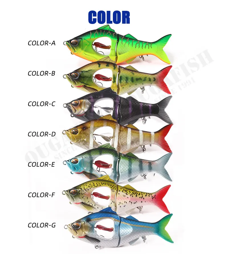 Swimbait articulado – Wobbler hundimiento metacrilato - imagen 2