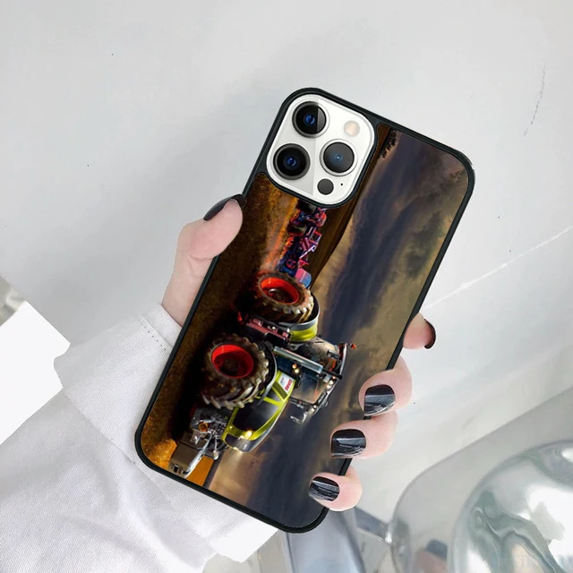 Funda de teléfono tractor vista frontal