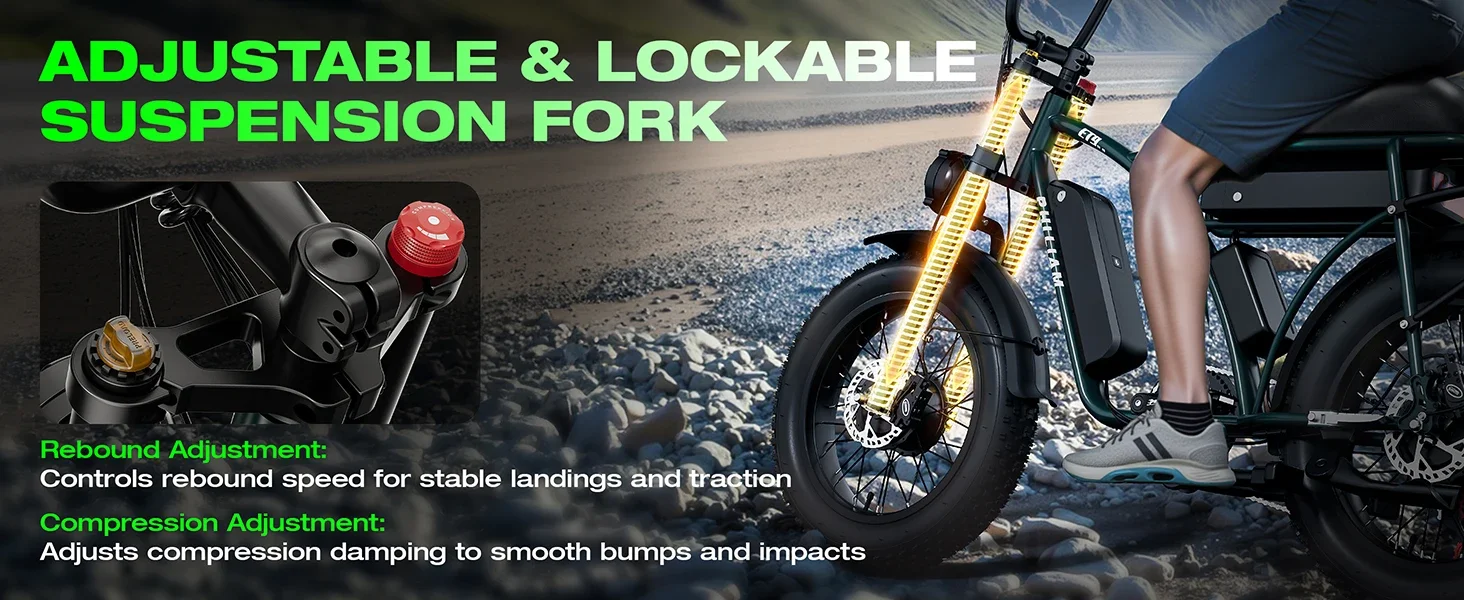 E-bike de doble batería y neumáticos fat 20