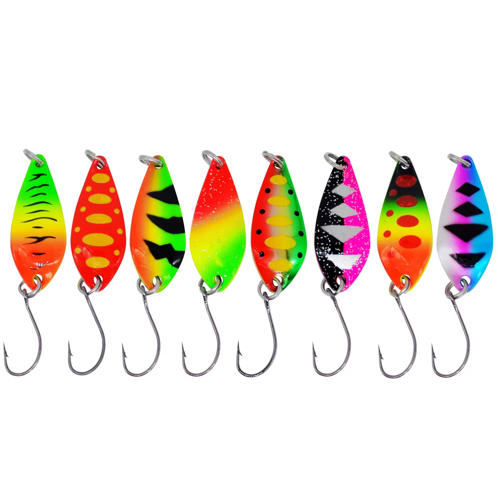 Wobbler spoons curvo para trucha - Metálico