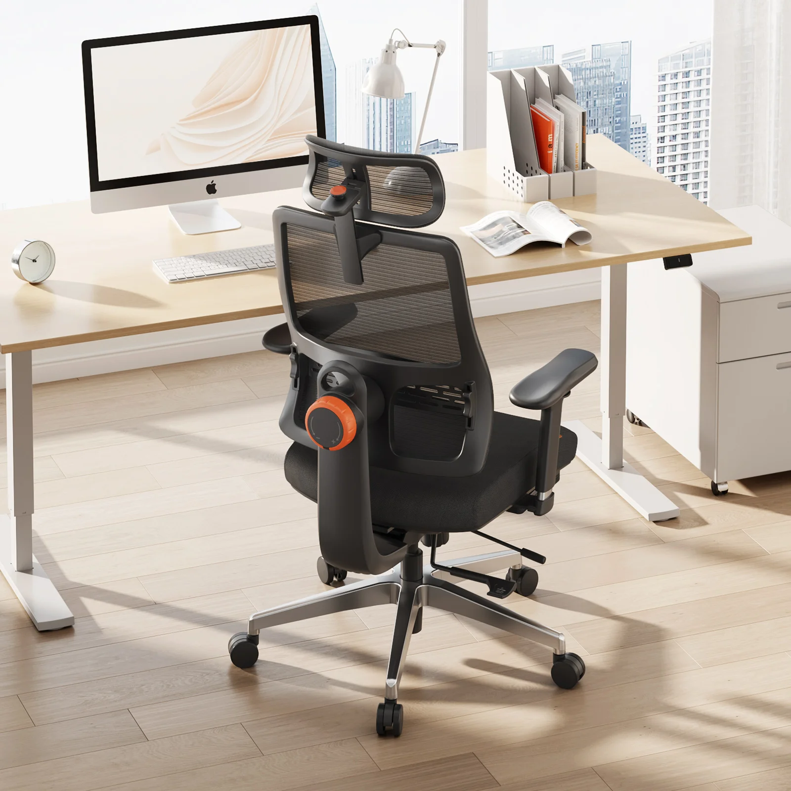 Silla ergonómica NEWTRAL MAGICH-BPRO con reposacabezas y lumbar - imagen 4