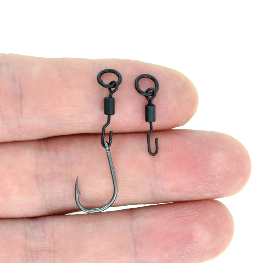 Esmerillones para pesca de carpa con anilla sólida y mosquetones - imagen 5