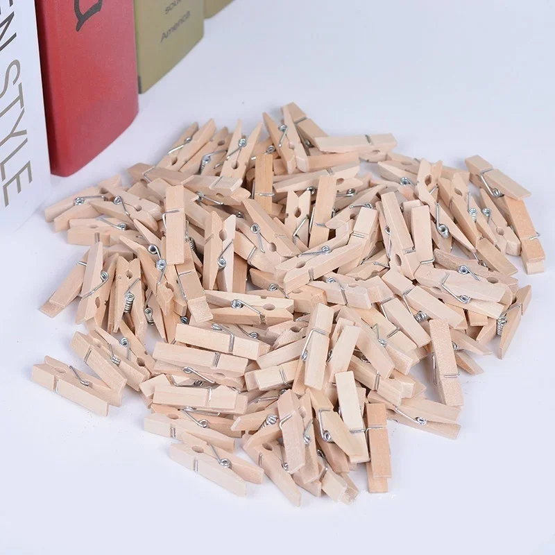 Set de mini pinzas de madera para fotos y decoración