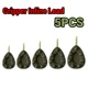 Plomos carpfishing acanalados camuflados antienganche para corrientes