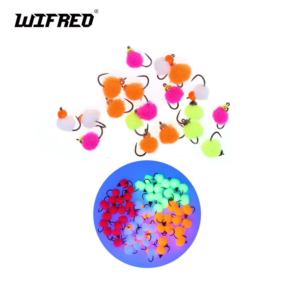 WIFREO Moscas beadhead huevo de trucha sin púas - imagen 3