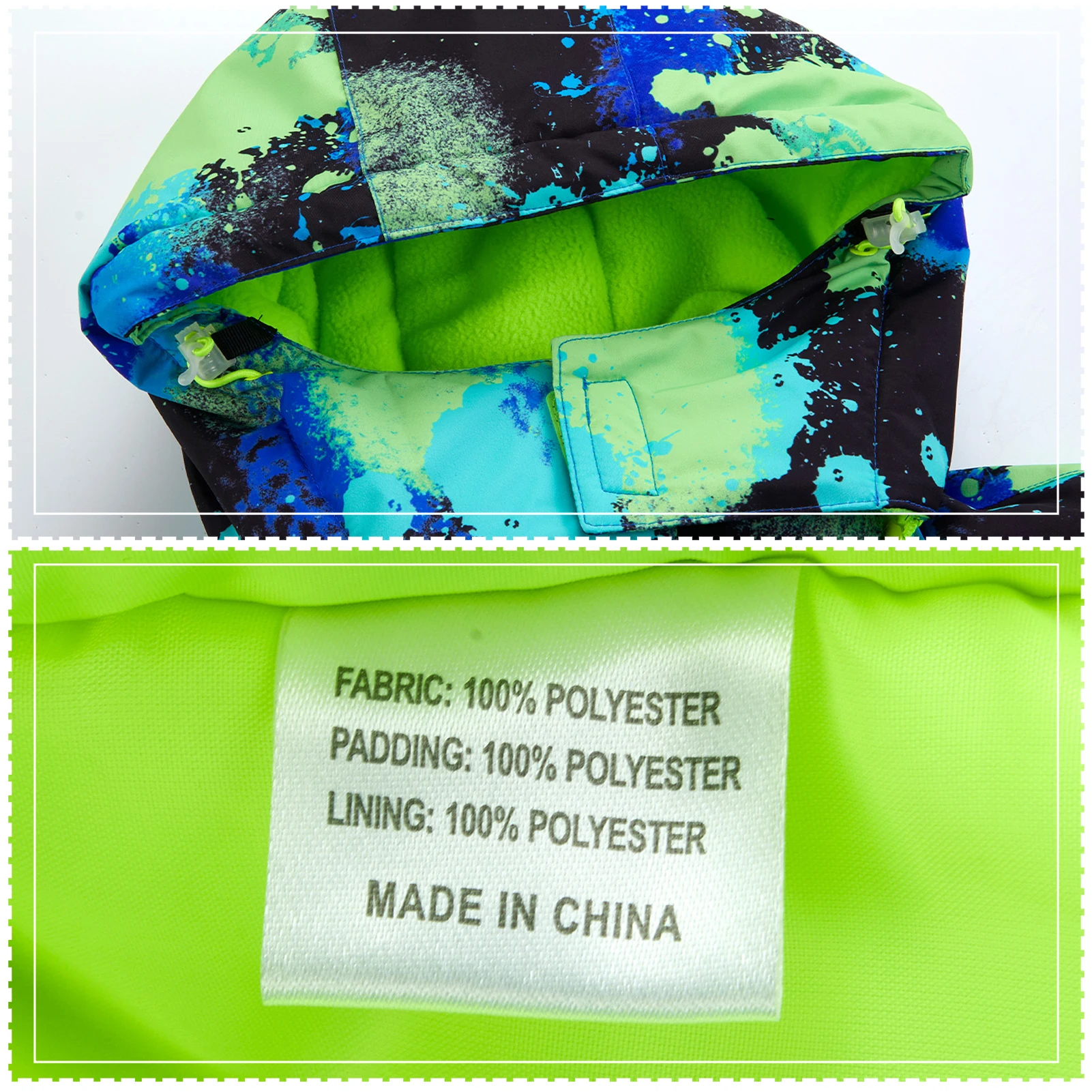 Falda para polvo y detalles para clima frío