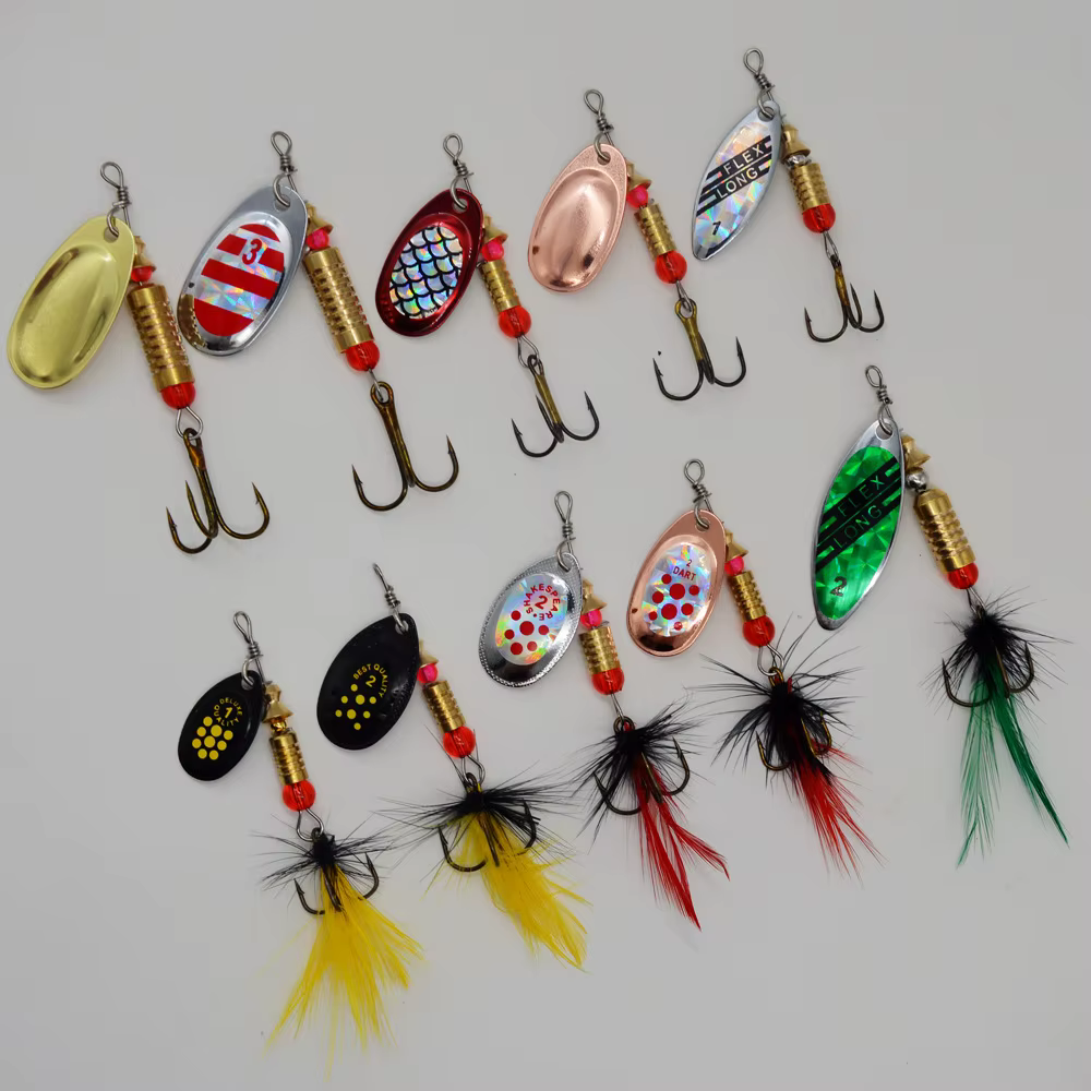 Spinnerbaits metálicos ruidosos – Cucharas rotativas para pesca - imagen 2