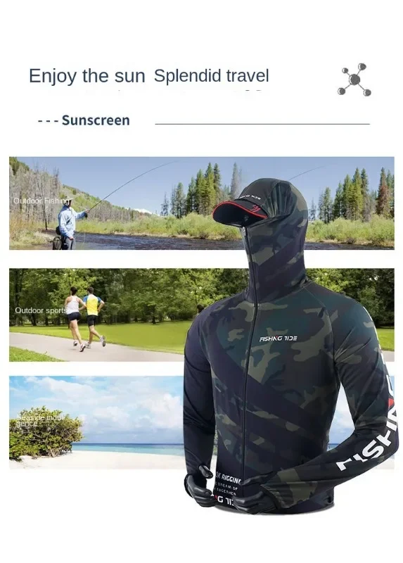 Pescador usando el traje en un lago al amanecer