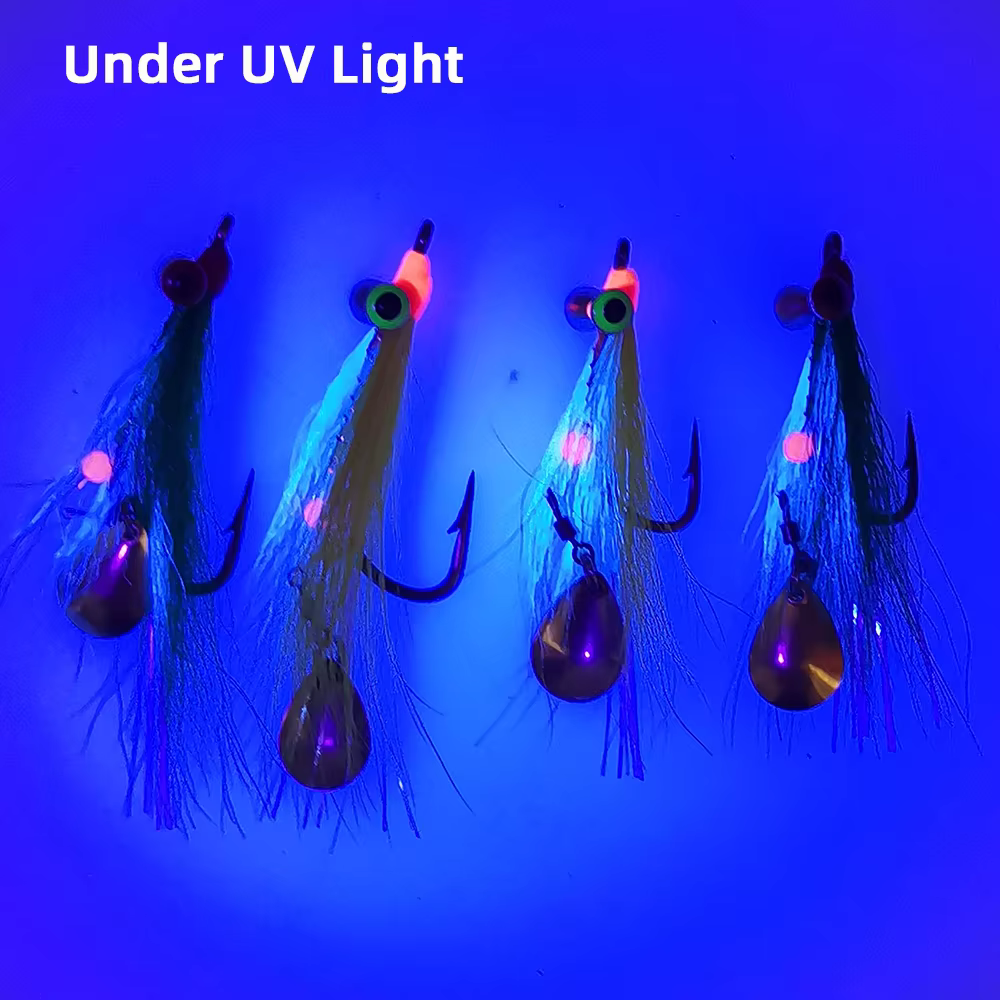 Wifreo Bucktail Clouser Minnow mosca para trucha con cuchara giratoria - imagen 2