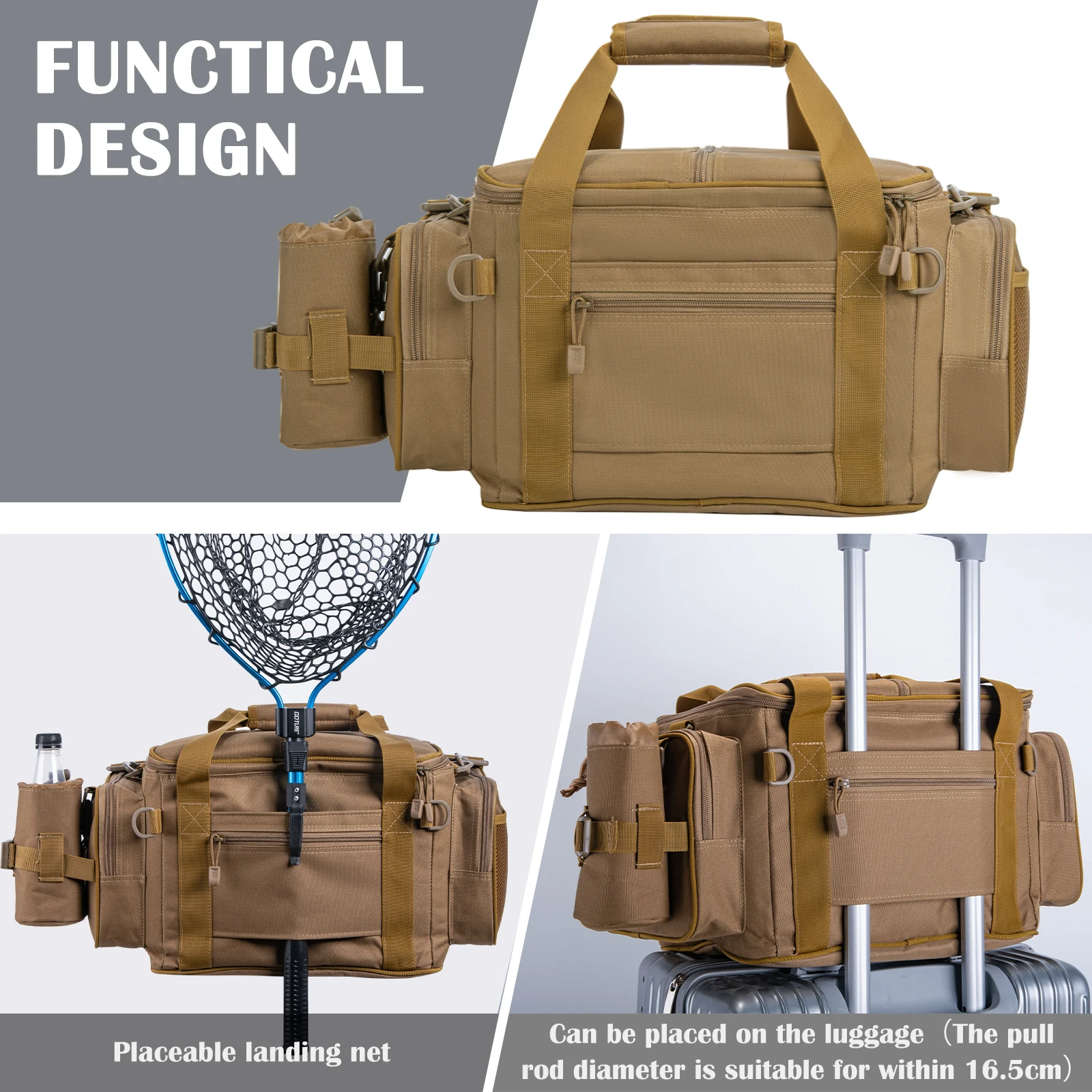 Bolsa Goture abierta mostrando capacidad