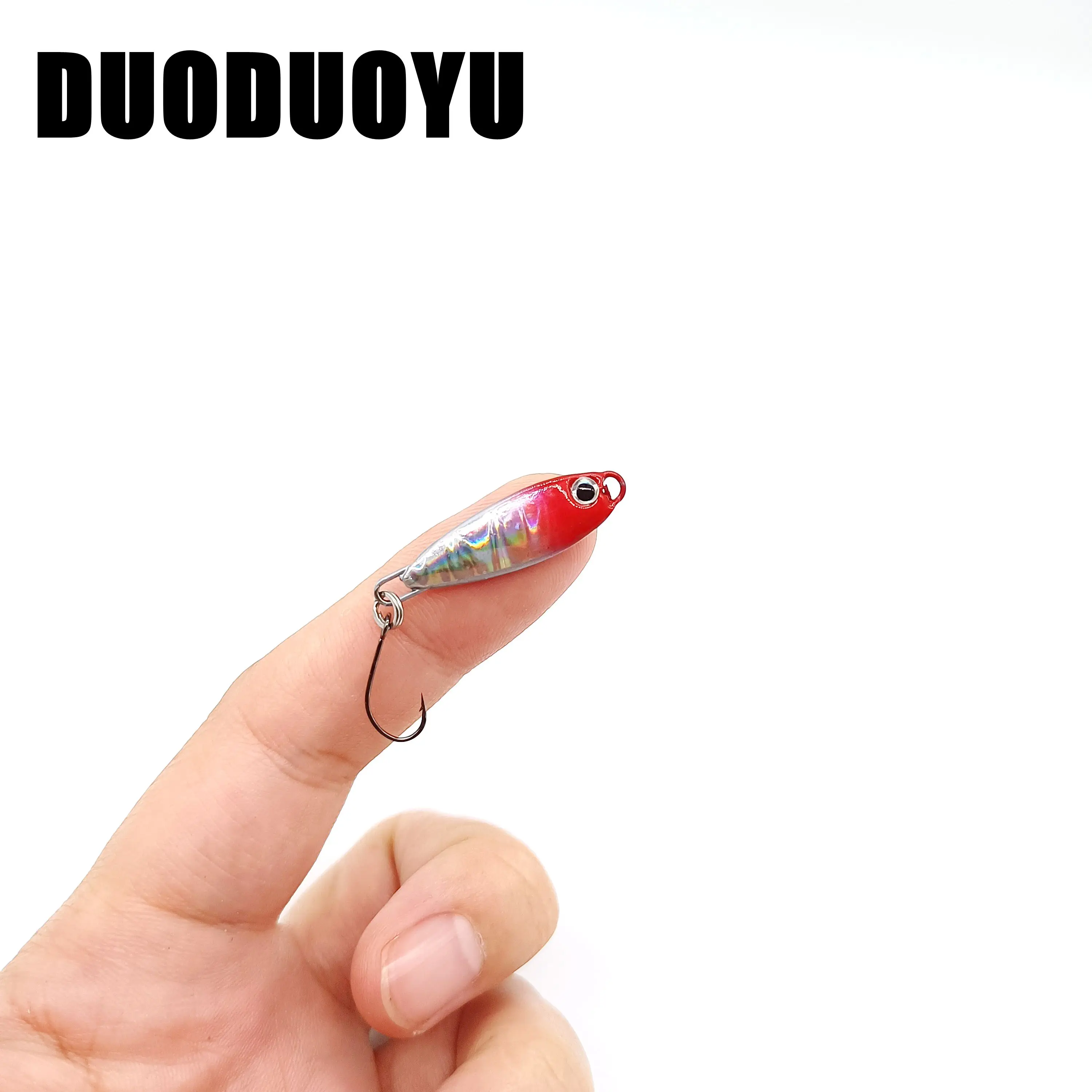 DUODUOYU Mini Jig Metálico con Anzuelo Simple para Lubina Señuelo