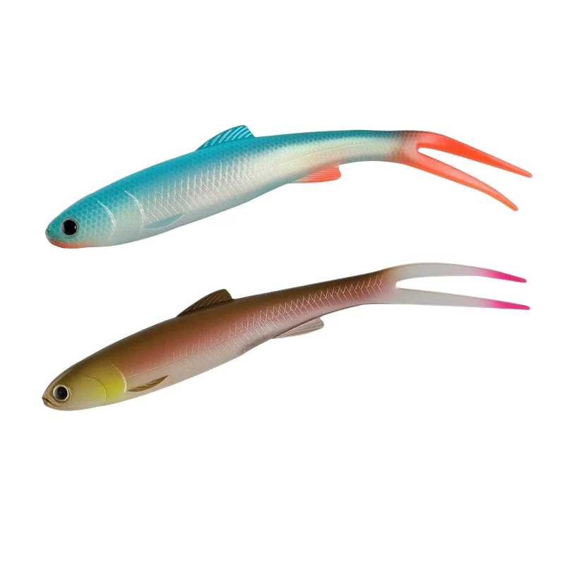 Señuelo vinilo Split Tail Forked Fish MUKUN para atún