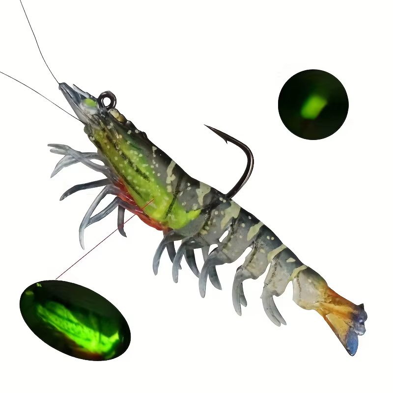 Vinilo luminoso con forma de camarón para pesca nocturna - imagen 5