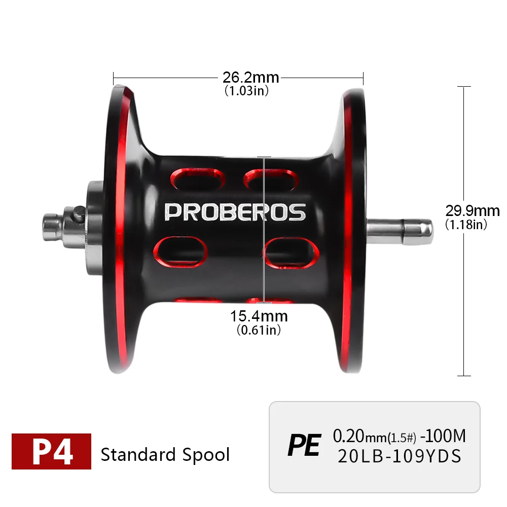 Carrete Baitcasting Proberos 7,2:1 - 5 Bujes, Cuerpo Metal - imagen 4