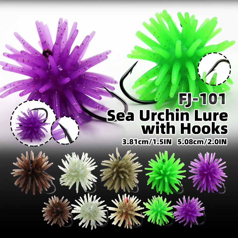 ZYZHE señuelos blandos erizo de mar Jig Head para agua salada - imagen 2