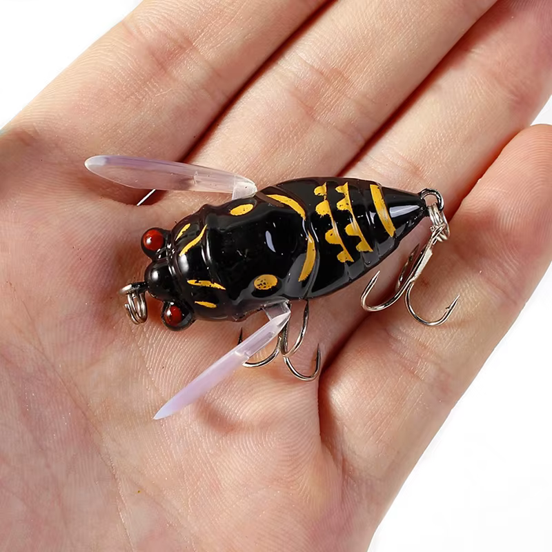 Popper Topwater 4,8cm 6g Ala de cigarra para lubina - imagen 2