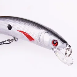 Crankbait Minnow flotante para lucio con ojos 3D y láser cebo duro