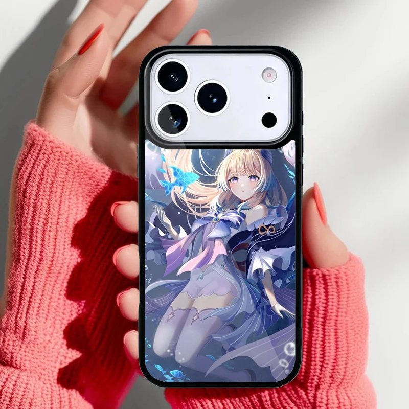 Muestra adicional del diseño Kokomi en la parte trasera del teléfono