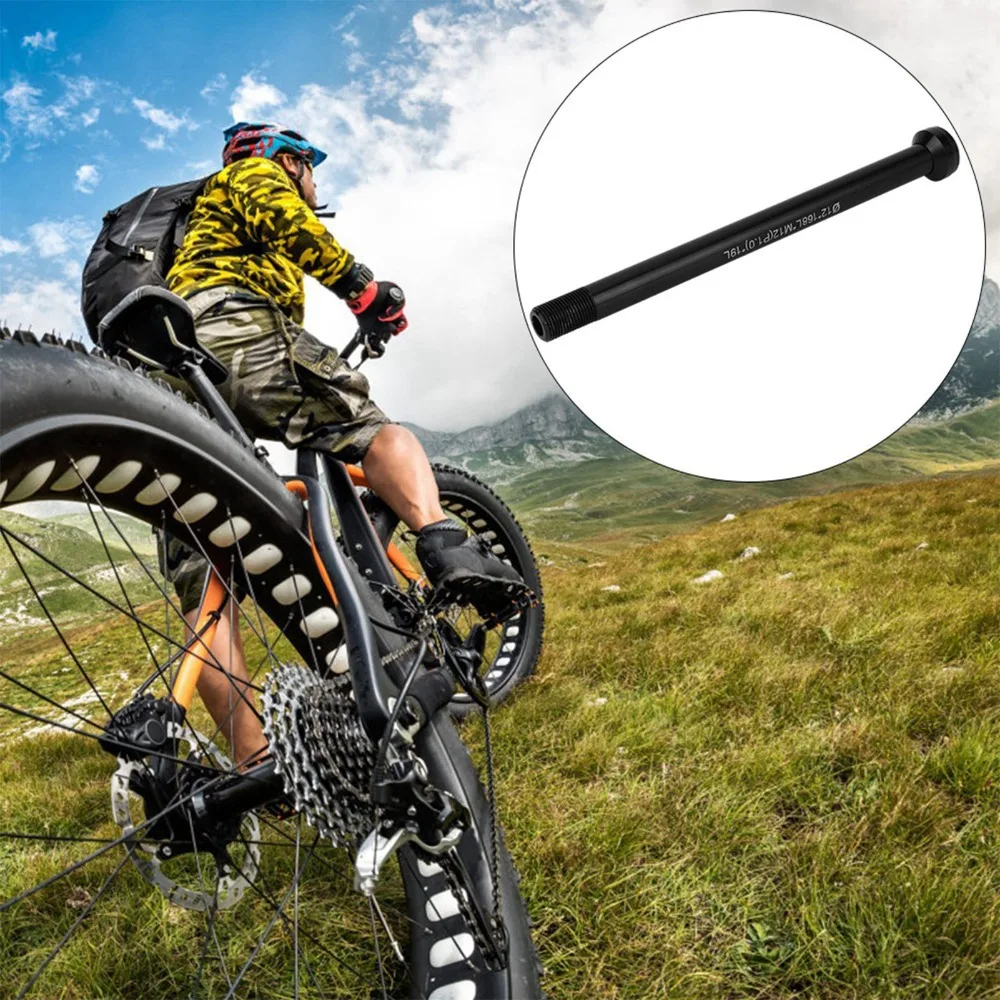 Eje pasante bicicleta de aluminio tipo espiga para horquilla trasera