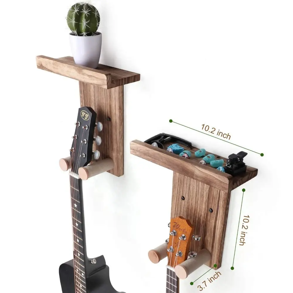 Soporte de guitarra de pared de madera, diseño protector