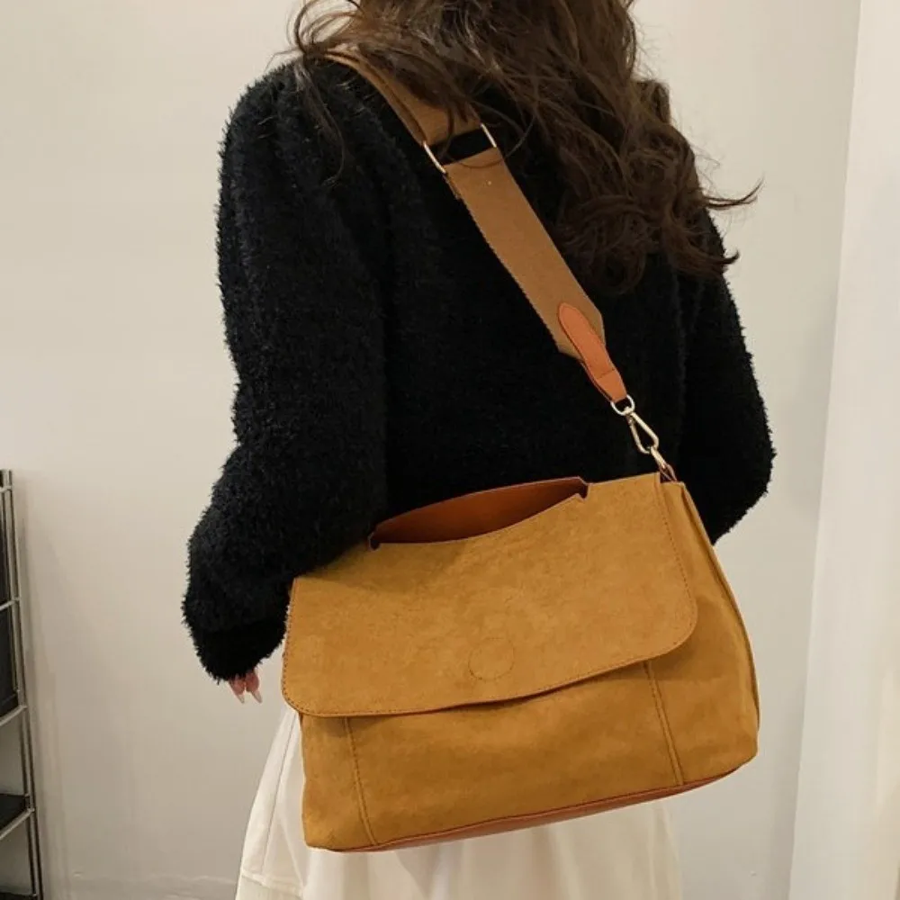 Bolso de pesca de gamuza con correa desmontable PU – Tote - imagen 5