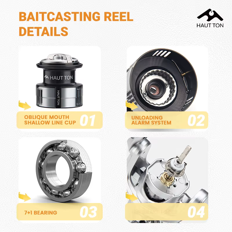 Carrete Spinning Ultraligero con 7+1 Rodamientos y Freno de 8 kg - imagen 2